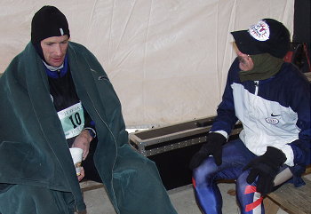 Charles Hubbard, Left, and Jim Garcia after race